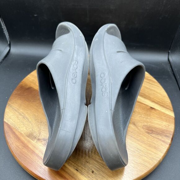 OOFOS OOahh Recovery Slides Mens Size 11 Sport Flex Grey Sandals Slip On Shoes - Picture 6 of 8